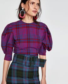 Checked Top by Zara at Zara