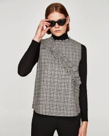 Checked Top by Zara at Zara