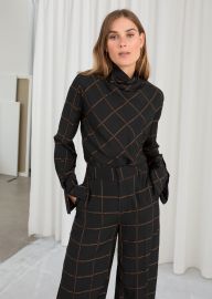 Checked Turtleneck Blouse at & Other Stories