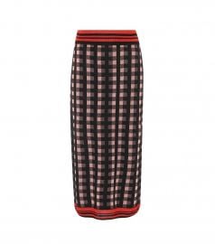 Checked Wool-Blend Midi Skirt by Dries Van Noten at Mytheresa