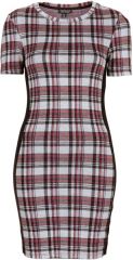 Checked jacquard dress at Topshop