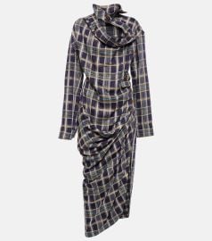 Checked midi dress in blue - Vivienne Westwood at Mytheresa