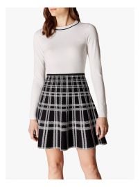 Checked skirt dress at Karen Millen