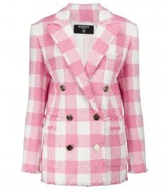 Checked tweed blazer at Mytheresa