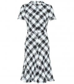 Checked tweed dress at Mytheresa