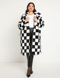 Checkerboard Coat  Women39s Plus Size Coats  Jackets at ELOQUII