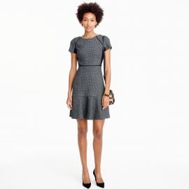 Checkered flutter dress at J. Crew