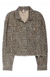 Cheetah Print Crop Cutoff Denim Jacket by Free People at Nordstrom