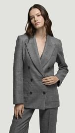 Chelsea Blazer in Textured Wool Twill Women39s Blazers Argent at Argent