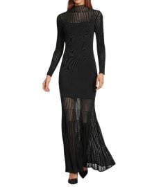 Chelsea Long Sleeve Mock Neckline Sheath Maxi Dress at Dillards
