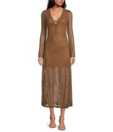 Chelsea amp Violet Adalyn Lace Tie Front V-Neck Midi Dress Dillardx27s at Dillards