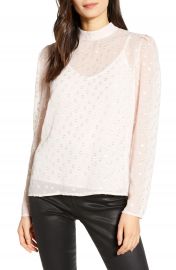 Chelsea28 Metallic Clip Dot Blouse   Nordstrom at Nordstrom