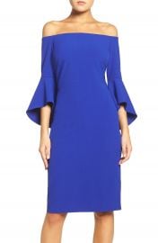 Chelsea28 Off the Shoulder Stretch Sheath Dress at Nordstrom