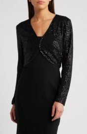 Chelsea28 Sequin Long Sleeve Bolero at Nordstrom