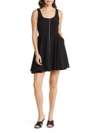 Chelsea28 Zip Front Skater Minidress at Nordstrom