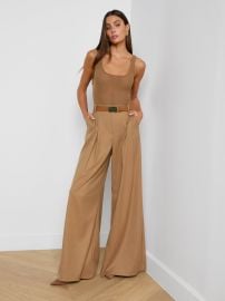 Chelsy Wide-Leg Pant in Dark Macchiato L39AGENCE at L'Agence