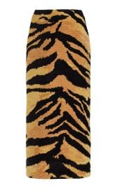 Chenille Tiger-Jacquard Pencil Skirt By Oscar De La Renta at Moda Operandi