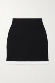 Chenille-trimmed stretch-knit mini skirt at Net a Porter