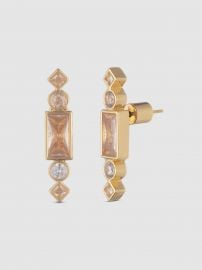 Cherie Gold Stone Stud Earrings by Bonheur Jewelry at Verishop