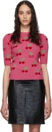 Cherries Short Sleeve Sweater by Gucci at Ssense