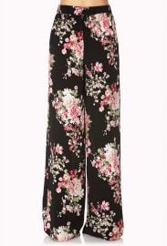 Cherry Blossom Wide Leg Pants at Forever 21