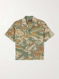 Cherry Los Angeles Camp Collar Printed Cotton Twill Shirt at Mr Porter