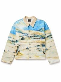 Cherry Los Angeles Mojave Cowboy Corduroy Trimmed Cotton Canvas Jacket at Mr Porter