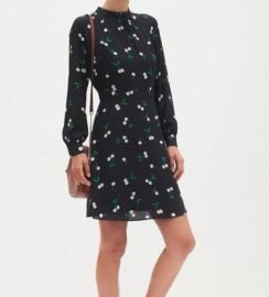 Cherry Print Blouson Sleeve Dress by Banana Republic at Banana Republic