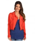 Cherry linen moto jacket by Free People at 6pm