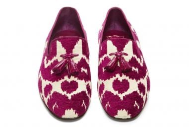 Chesterfield Viscose and Cotton Spotted Tassel Jacquard Evening Slipper at Tom Ford