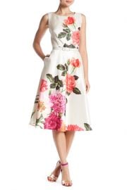 Chetta B Floral Fit and Flare Dress at Nordstrom Rack