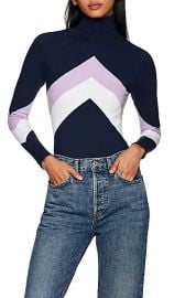 Chevron Cotton-Blend Turtleneck Sweater at Barneys