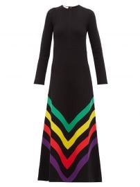 Chevron-striped silk-blend jersey gown gucci at Matches