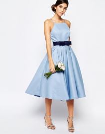 Chi Chi London High Neck Midi Prom Dress with Full Skirt at Asos