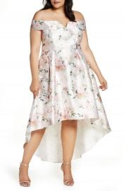 Chi Chi London Meera Off the Shoulder High Low Dress  Plus Size    Nordstrom at Nordstrom