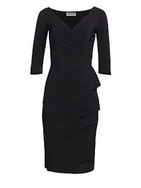 Chiara Boni La Petite Robe - Florian Ruffled V-Neck Sheath Dress at Saks Fifth Avenue