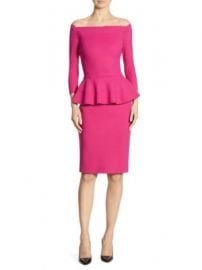 Chiara Boni La Petite Robe - Sina Peplum Sheath Off-The-Shoulder Dress at Saks Off 5th