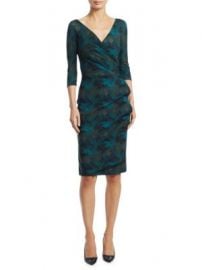 Chiara Boni La Petite Robe - Three Quarter Sleeve Wrap Dress at Saks Fifth Avenue