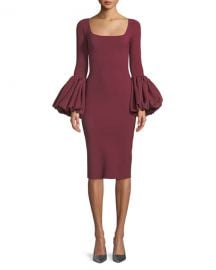 Chiara Boni La Petite Robe Ary Body-Con Dress w  Balloon Sleeves at Neiman Marcus