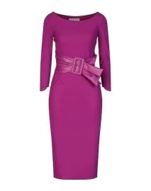 Chiara Boni La Petite Robe Bateau Neck 3 4 Sleeve Belted Dress at Yoox
