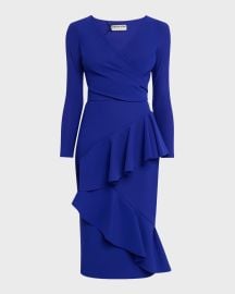 Chiara Boni La Petite Robe Bodycon Ruffle Midi Dress at Neiman Marcus