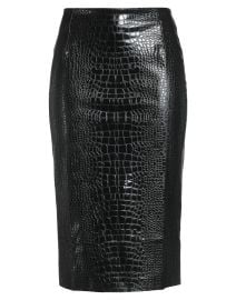 Chiara Boni La Petite Robe Crocodile Embossed Faux Leather Midi Skirt at Yoox