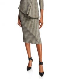 Chiara Boni La Petite Robe Delfina Striped Straight Skirt at Neiman Marcus