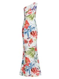 Chiara Boni La Petite Robe Floral One Shoulder Jersey Gown at Saks Fifth Avenue