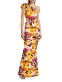 Chiara Boni La Petite Robe Gosia Floral Jersey One-Shoulder Gown | Saks Fifth Avenue at Saks Fifth Avenue