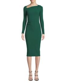 Chiara Boni La Petite Robe Hena Asymmetric-Neck Bodycon Dress at Neiman Marcus