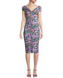 Chiara Boni La Petite Robe Marycarmen Floral Short-Sleeve Dress at Neiman Marcus