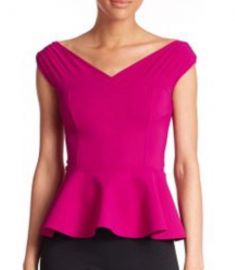 Chiara Boni La Petite Robe Peplum Top at Saks Fifth Avenue