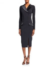 Chiara Boni La Petite Robe Pinstripe Tuxedo Sheath Dress at Neiman Marcus