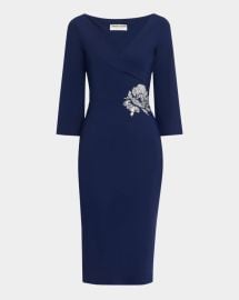 Chiara Boni La Petite Robe Shusui Bodycon Sequin Applique Midi Dress at Neiman Marcus